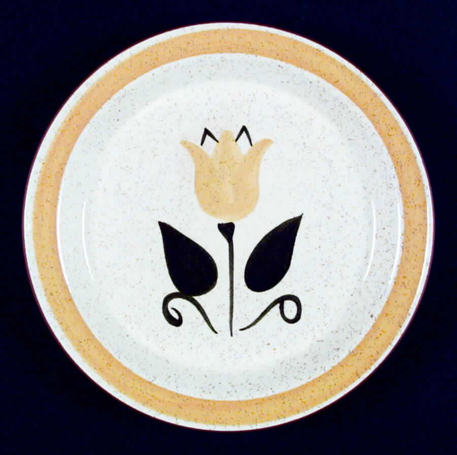 Single Tulip Yellow Salad Plate by Stangl-1