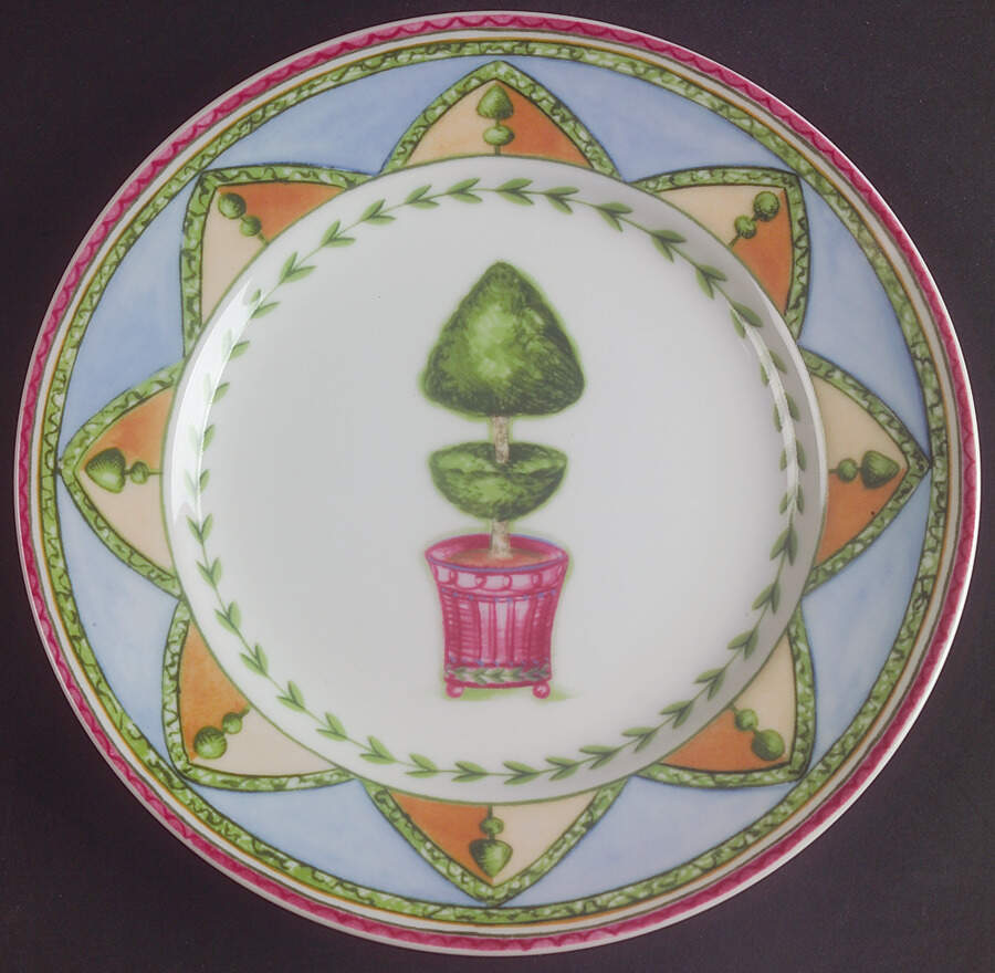 Topiary Garden Salad/Dessert Plate by Sadek-1