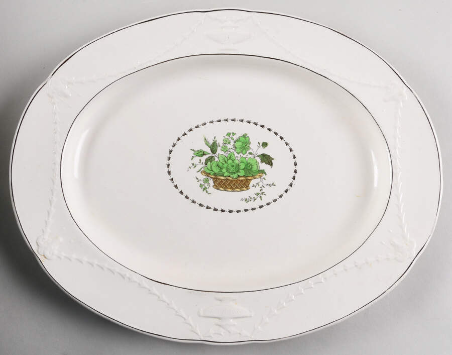 2-7198 15" Oval Serving Platter by Spode-1
