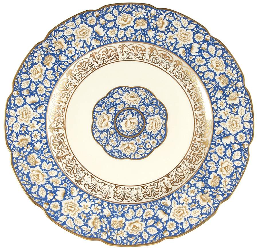 25076 Blue Dinner Plate - Set of 10 Motif 1 by Schumann - Bavaria-1