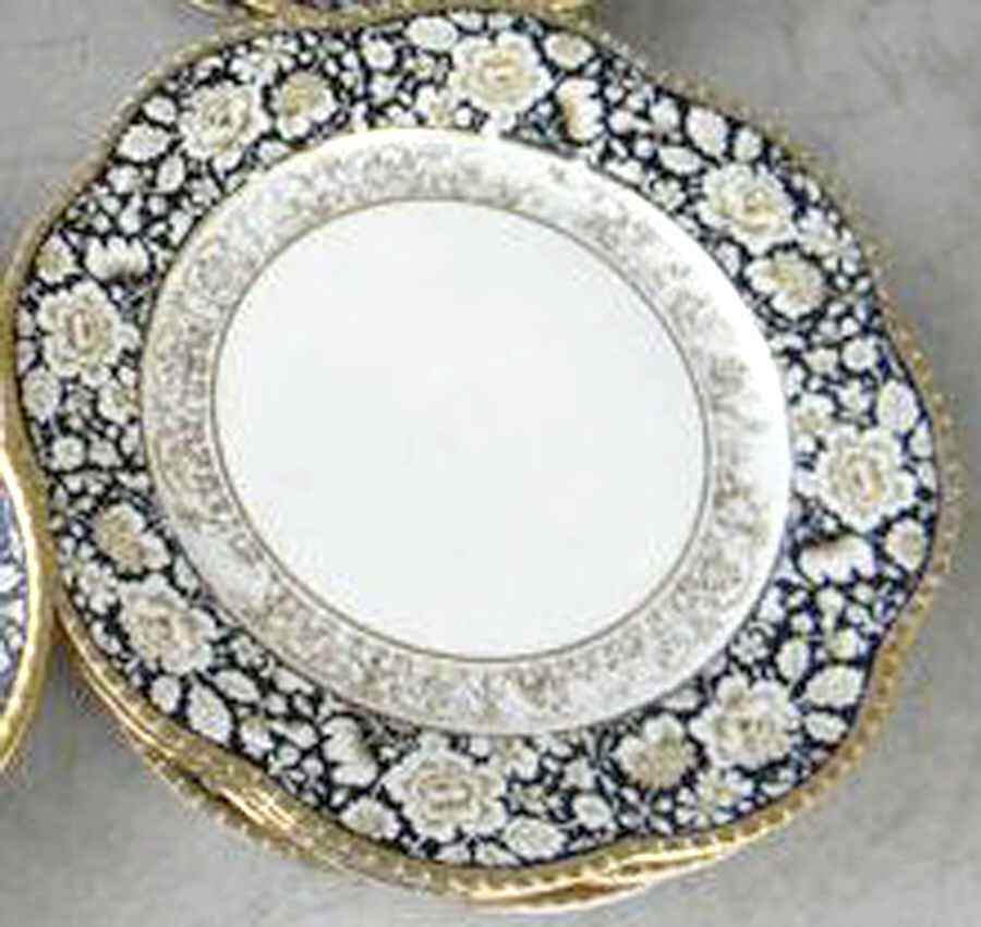 25076 Blue Luncheon Plate by Schumann - Bavaria-1