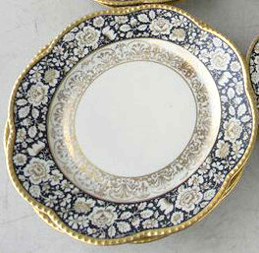 25076 Blue Dinner Plate by Schumann - Bavaria-1