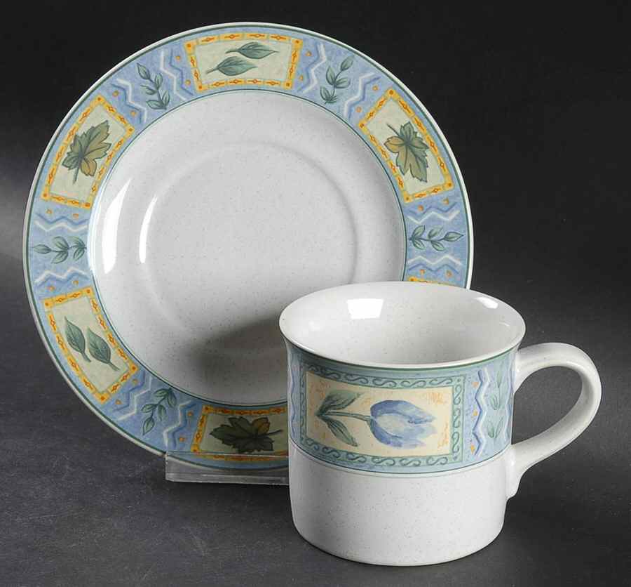 Spring Parade Flat Cup & Saucer Set by Studio Nova-1