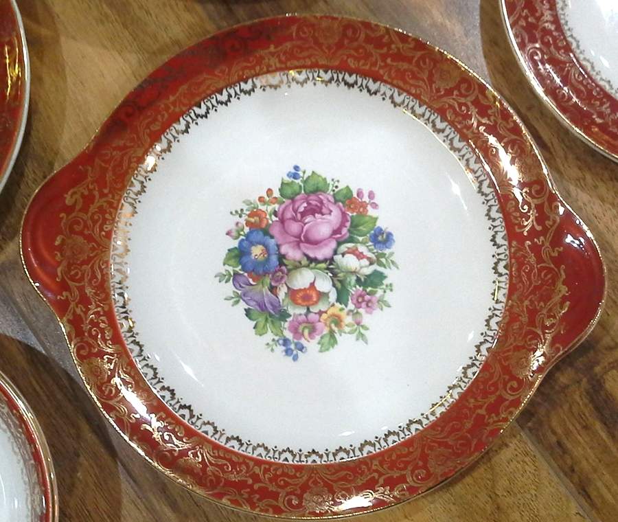SEB31 Handled Cake Plate by Sebring Pottery-1