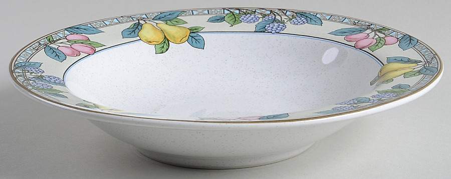 Garden Collage Rim Soup Bowl by Studio Nova-1