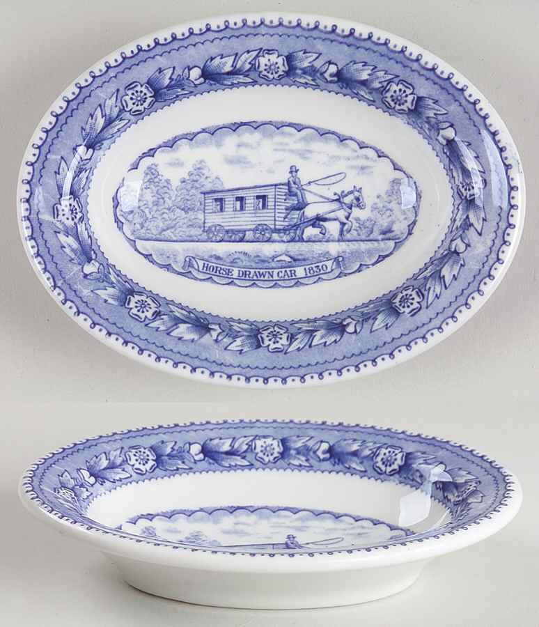Centenary Colonial (Baltimore and Ohio) Oval Fruit/Dessert Bowl by Shenango-1