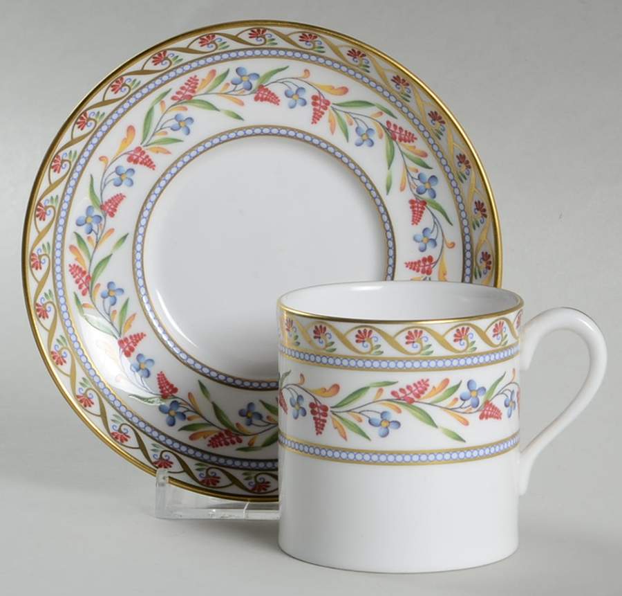 Sheraton Flat Demitasse Cup & Saucer Set by Spode-1