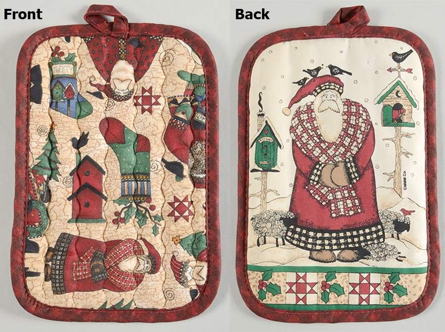 Santas Retweet Cloth Potholder by Sakura-1
