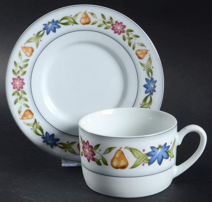 Fruit Buffet Flat Cup & Saucer Set by Studio Nova-1