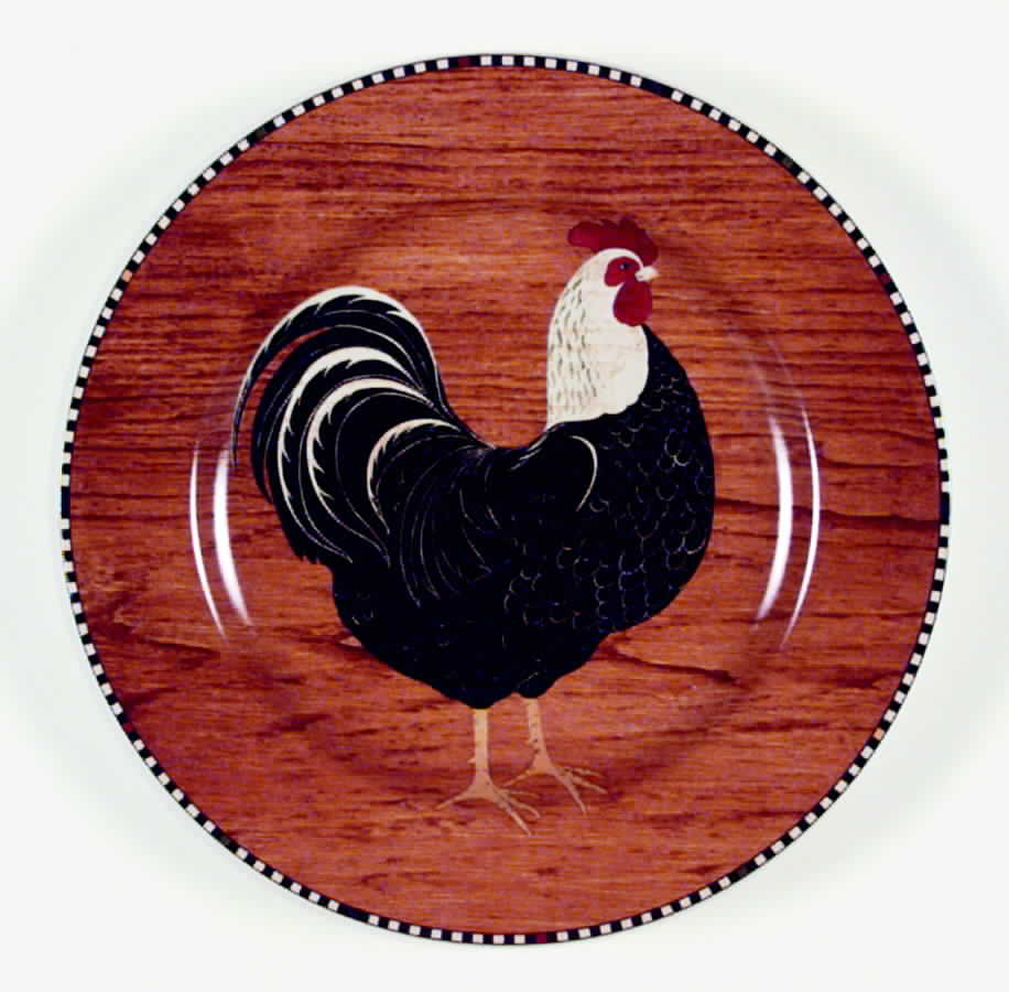 Rooster Salad/Dessert Plate by Sakura-1