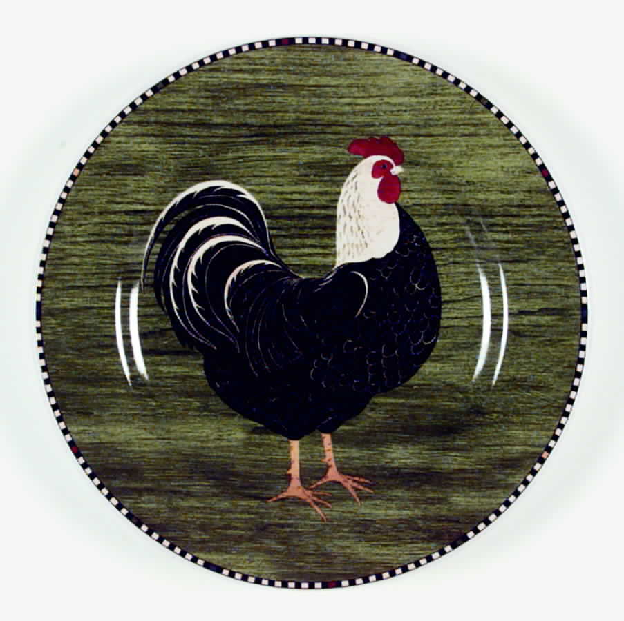 Rooster Salad/Dessert Plate by Sakura-1