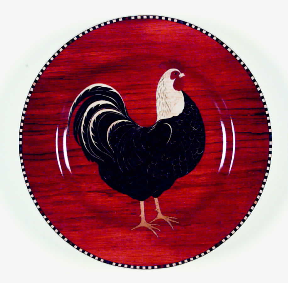 Rooster Salad/Dessert Plate by Sakura-1