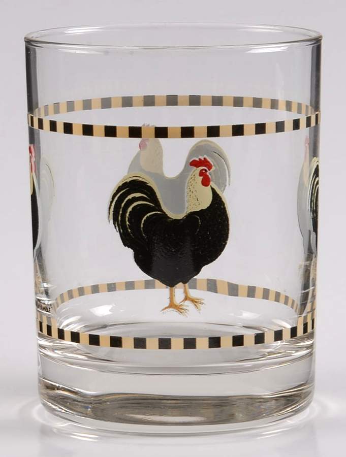 Rooster Glassware Double Old Fashioned by Sakura-1