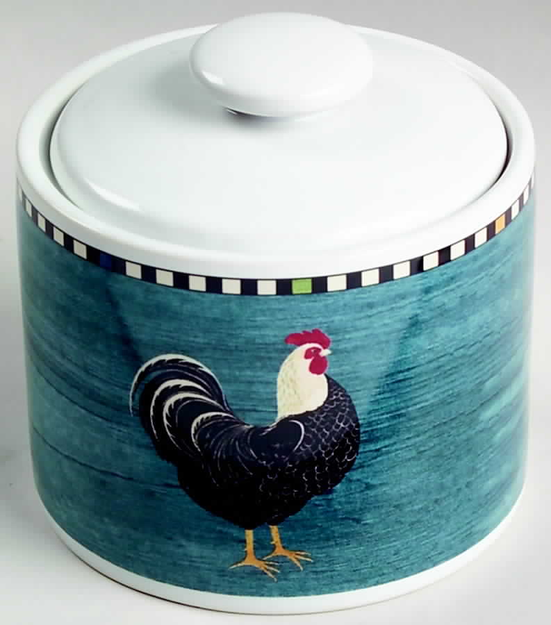 Rooster Sugar Bowl & Lid by Sakura-1
