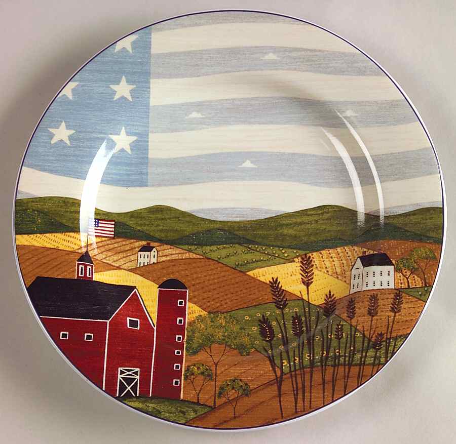 America The Beautiful Salad/Dessert Plate by Sakura-1