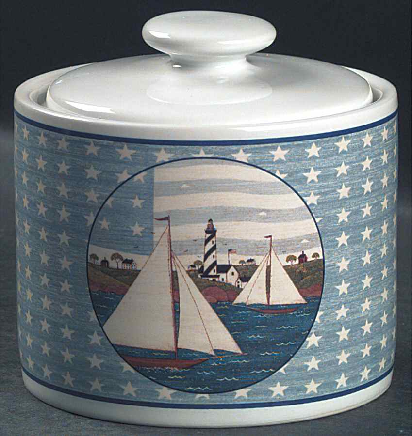 America The Beautiful Sugar Bowl & Lid by Sakura-1