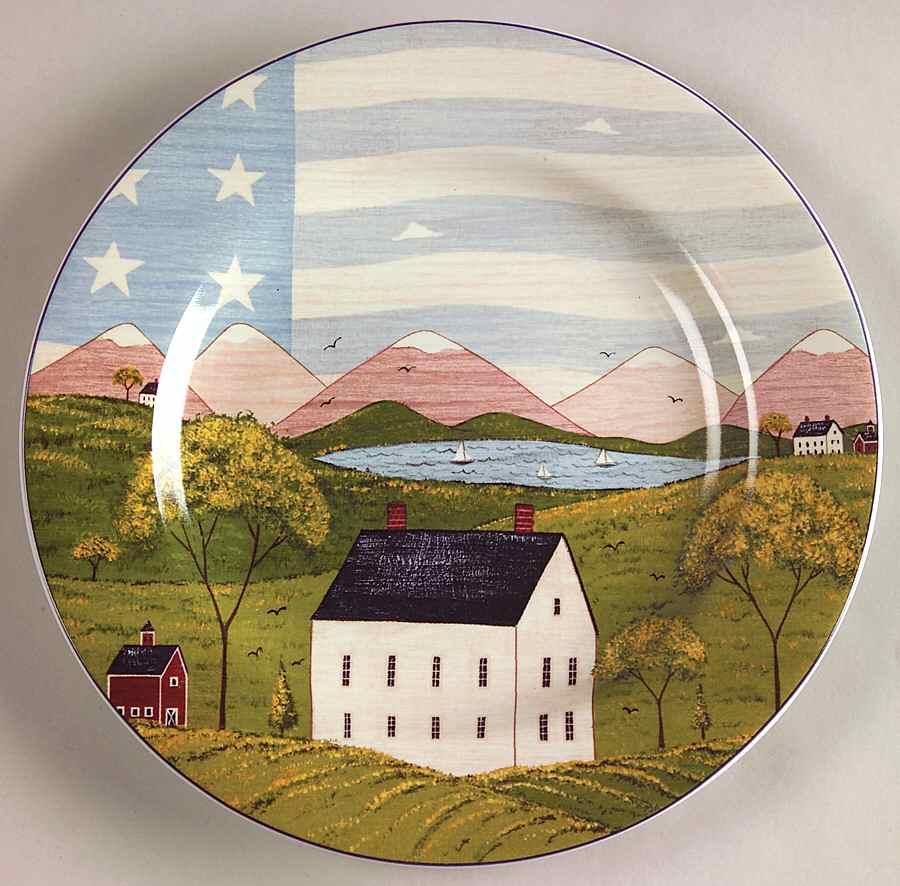 America The Beautiful Salad/Dessert Plate by Sakura-1