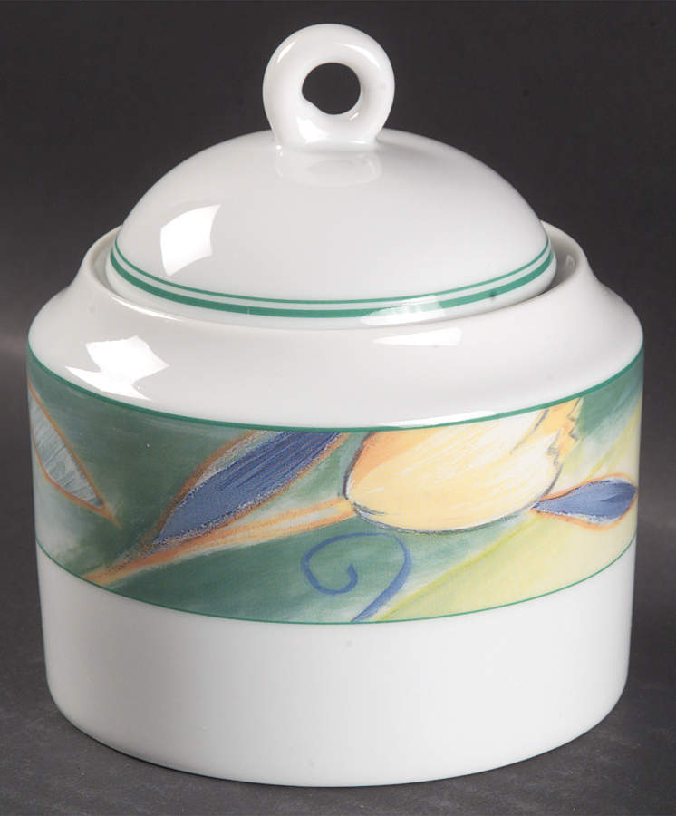 French Tulip Sugar Bowl & Lid by Studio Nova-1