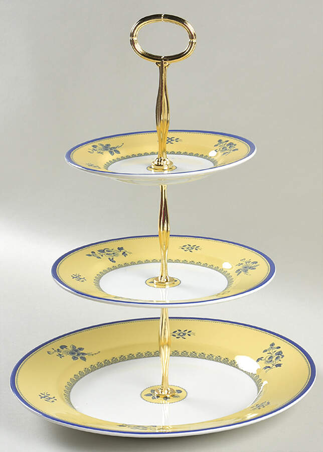Albany 13 7/8"-14 1/4" 3-Tiered Serving Tray(DP,SP,BB) HC by Spode-1