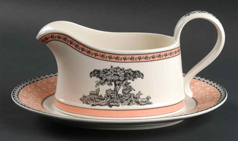 Lombardy Gravy Boat & Underplate by Spode-1