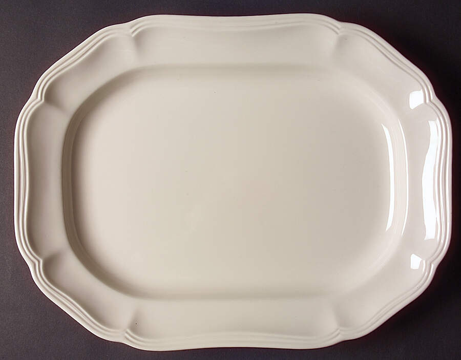 Marlborough Cream 14" Oval Serving Platter by Spode-1