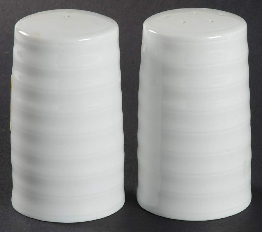 Roulette White Salt & Pepper Set by Spal Porcelanas-1