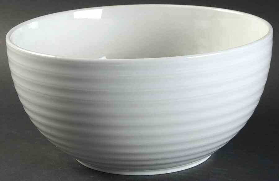Roulette White 8" Salad Serving Bowl by Spal Porcelanas-1