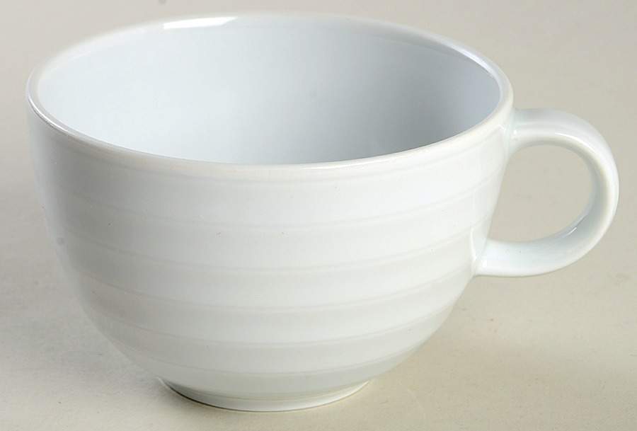Roulette White Flat Cup by Spal Porcelanas-1