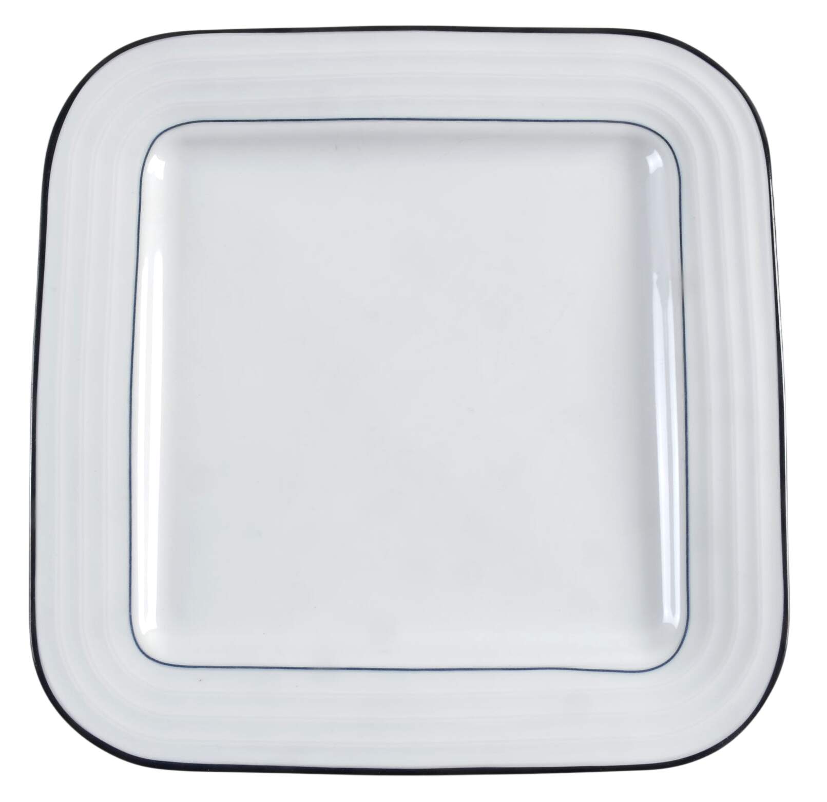 Roulette Blue Square Dinner Plate by Spal Porcelanas-1