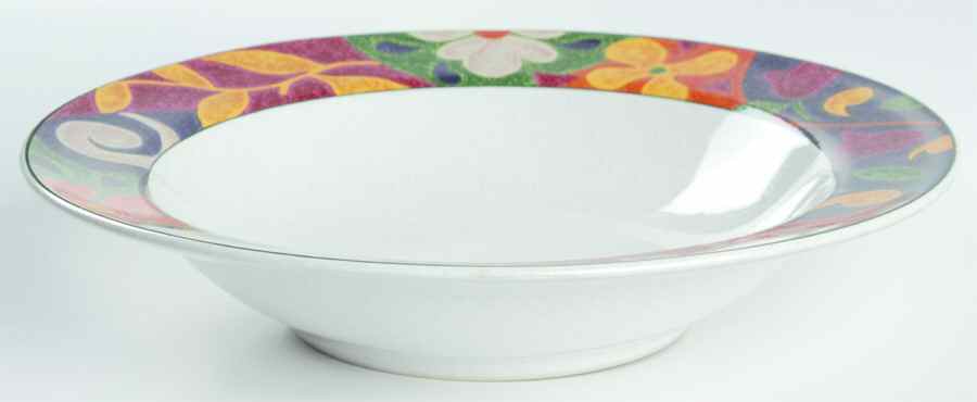 Fantasy Garden Rim Soup Bowl by Studio Nova-1