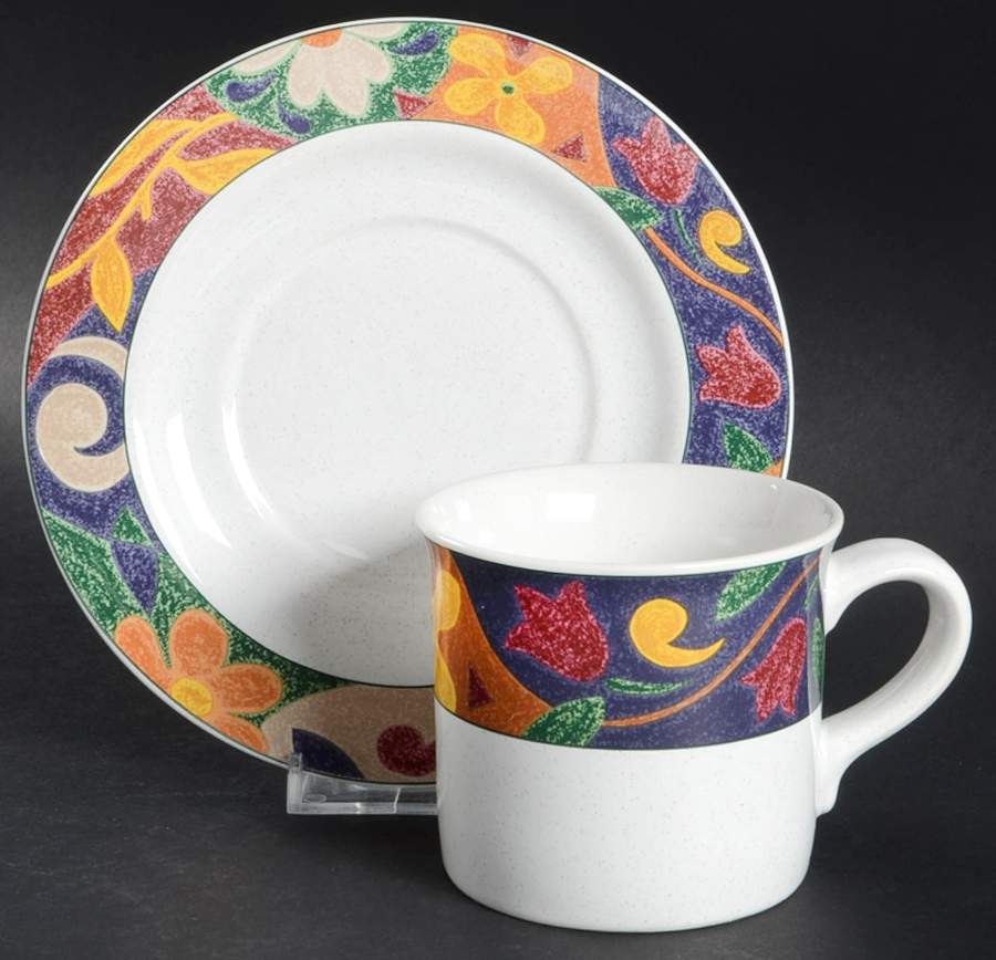 Fantasy Garden Flat Cup & Saucer Set by Studio Nova-1