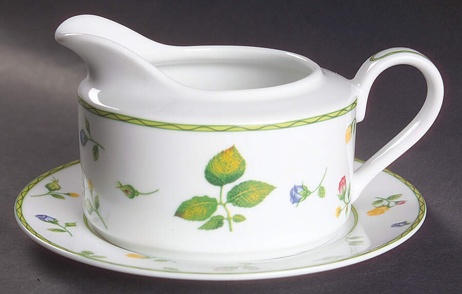 English Garden Gravy Boat & Underplate by Studio Nova-1