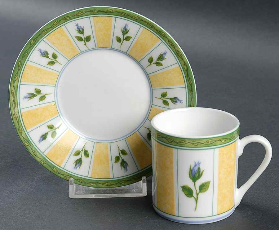 Tea Rose Flat Demitasse Cup & Saucer Set by Studio Nova-1
