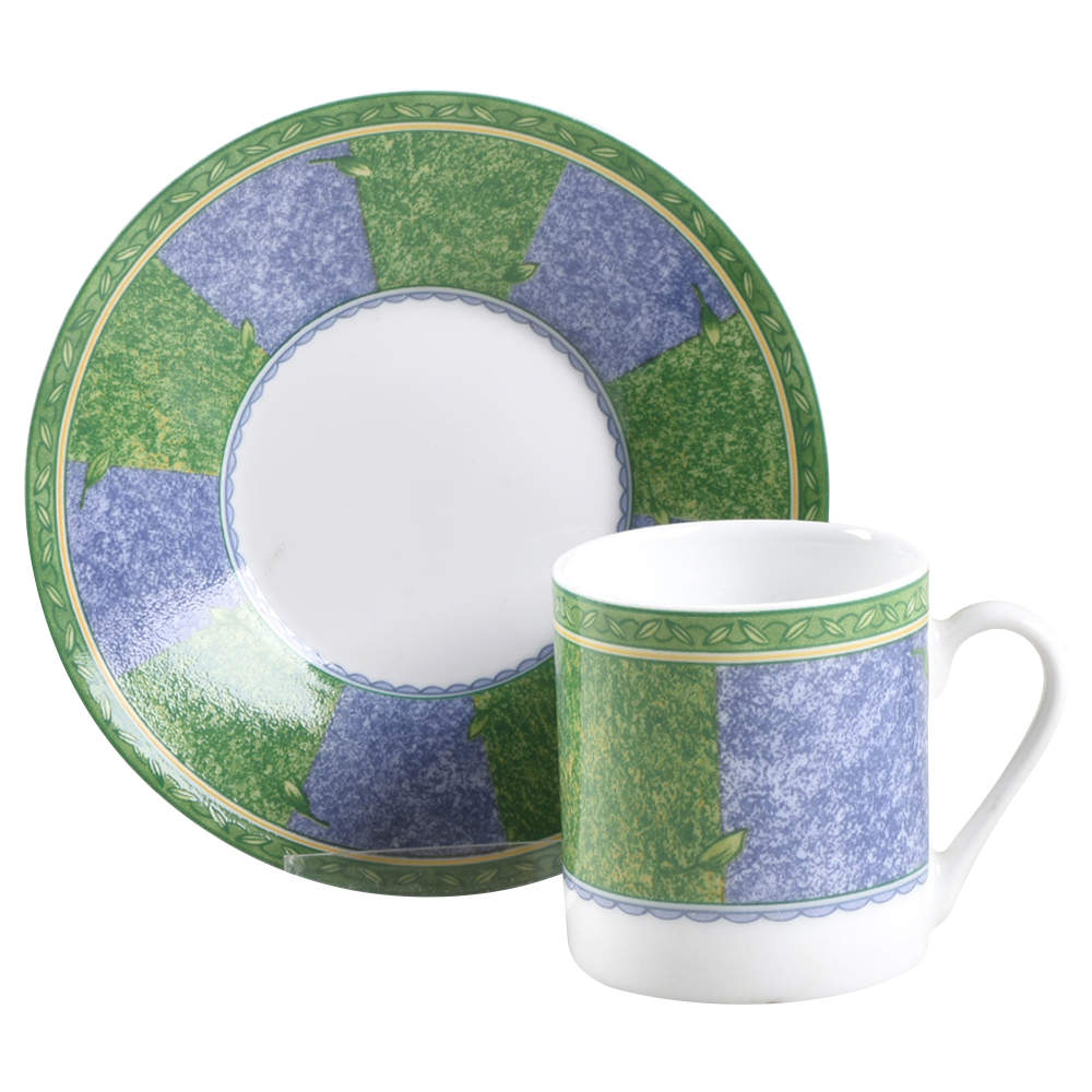 Rose Chintz Flat Demitasse Cup & Saucer Set by Studio Nova-1