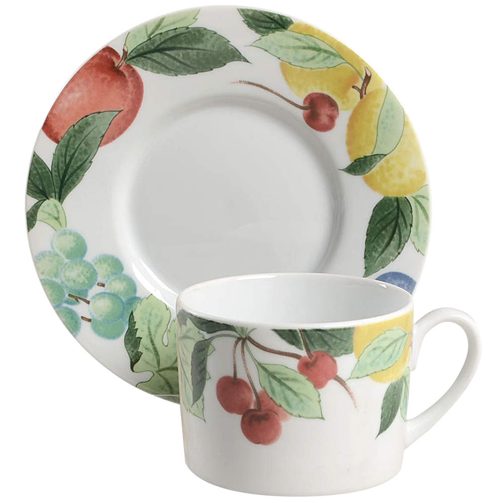 Orchard Jewels Flat Cup & Saucer Set by Studio Nova-1