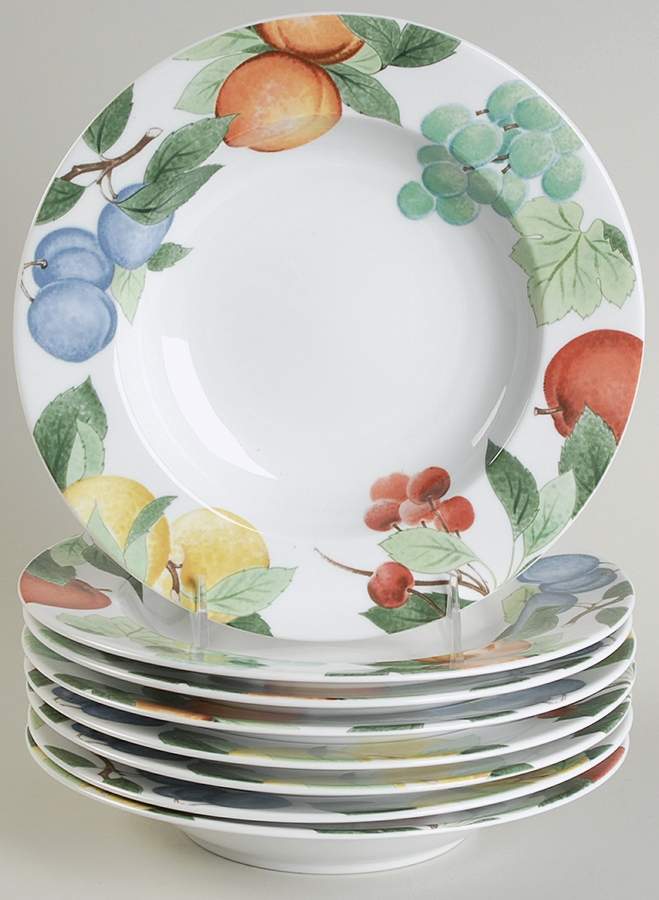 Orchard Jewels Large Rim Soup Bowl - Set of 8 by Studio Nova-1