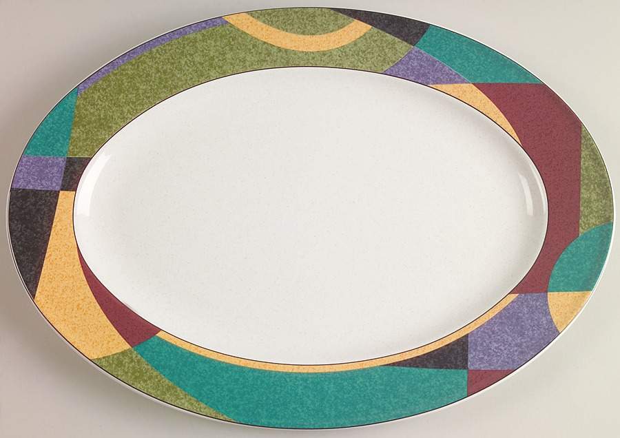 Impulse 14" Oval Serving Platter by Studio Nova-1