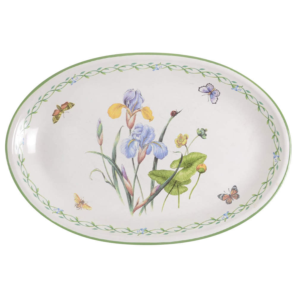 Garden Bloom 12" Oval Serving Platter by Studio Nova-1
