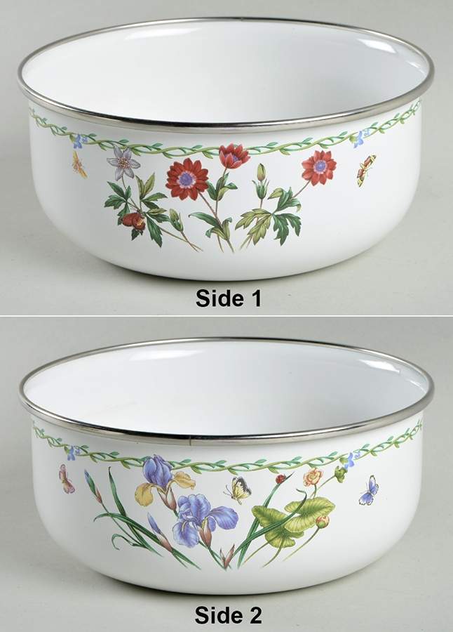 Garden Bloom Small Metal Mixing Bowl by Studio Nova-1