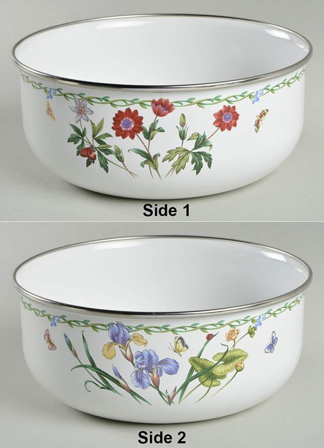 Garden Bloom Medium Metal Mixing Bowl by Studio Nova-1