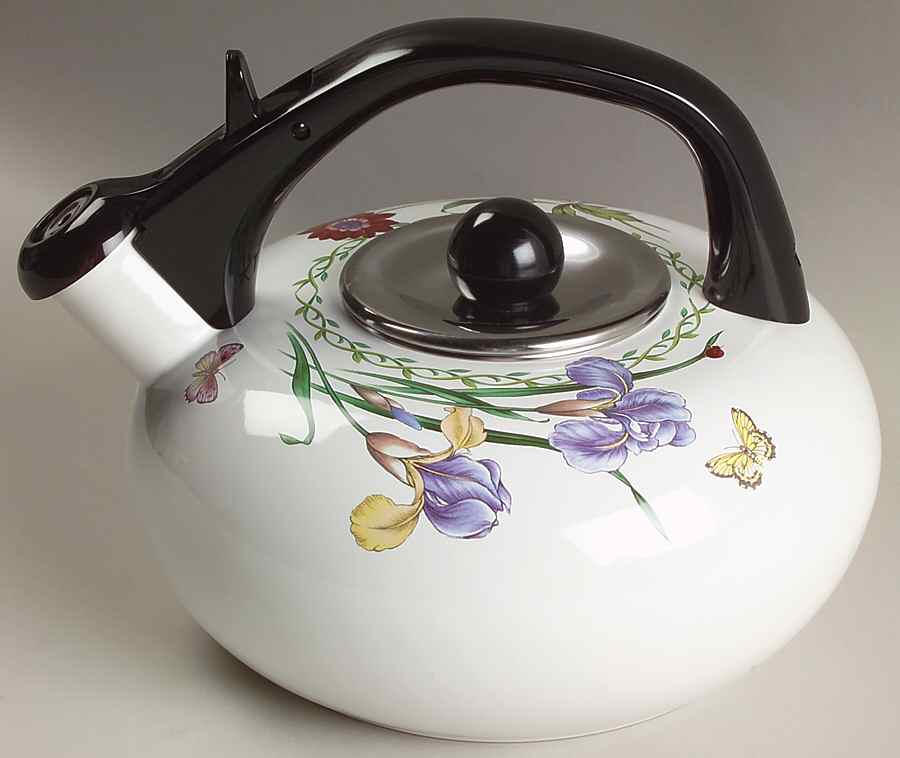 Garden Bloom Metal Whistler Kettle & Lid by Studio Nova-1