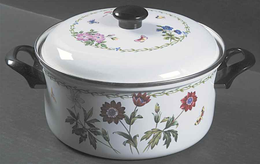 Garden Bloom 4 Quart Metal Covered Casserole by Studio Nova-1
