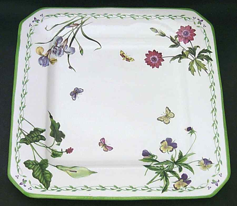 Garden Bloom 16" Square Serving Platter by Studio Nova-1