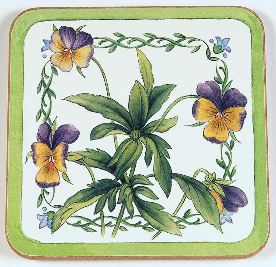 Garden Bloom Square Corkback Coaster by Studio Nova-1