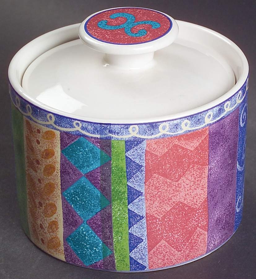 Potpourri Sugar Bowl & Lid by Sango-1