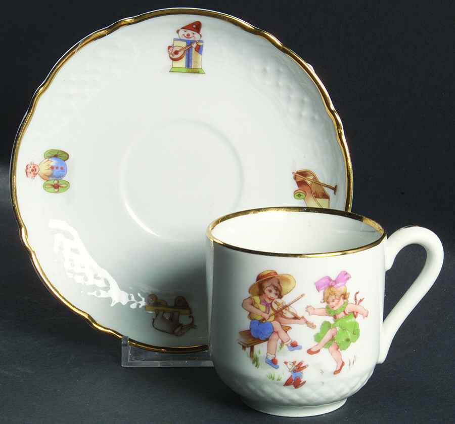 SCH177 Flat Cup & Saucer Set by Schumann - Bavaria-1