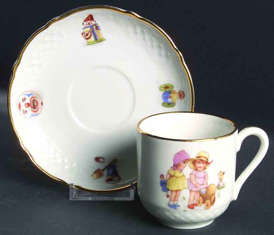 SCH177 Flat Cup & Saucer Set by Schumann - Bavaria-1