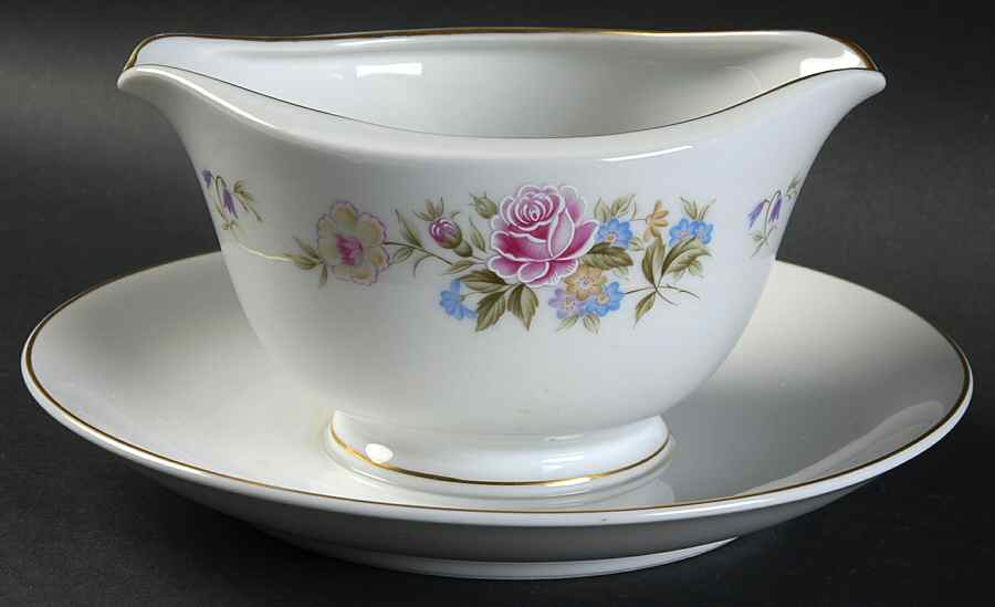 Spring Breeze Gravy Boat with Attached Underplate by Sone-1