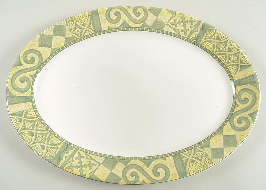 Monterey 16" Oval Serving Platter by Sango-1