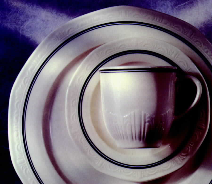 Castleton Black Flat Cup & Saucer Set by Syracuse-1